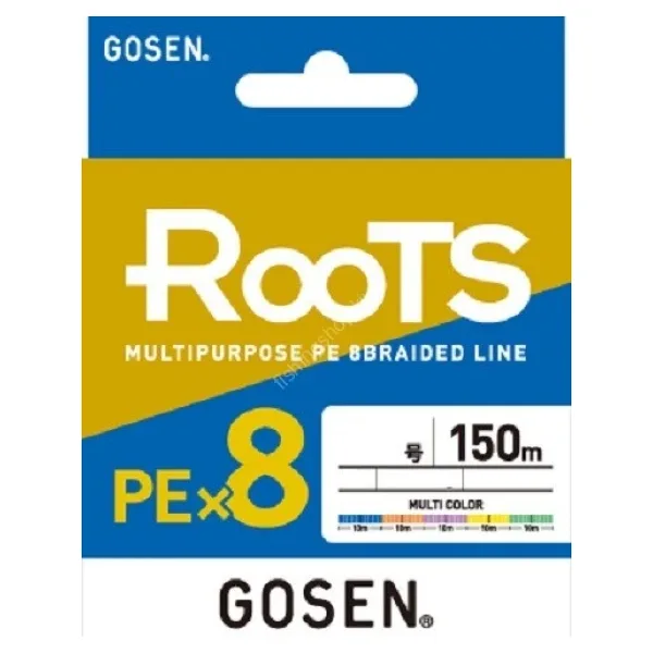 Gosen X8 Roots Pe 8 Örgü Spin İp Misina 150mt Multi Color 1.5 Pe