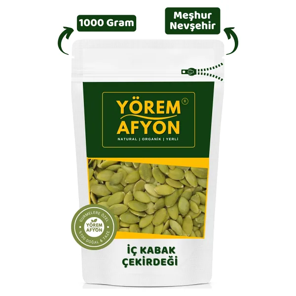 Gülçehre Meşhur Nevşehir Yüksek Proteinli Yerli Vegan Tuzsuz Çiğ Kabak Çekirdeği İçi (Cucurbita Pepo) 1Kg