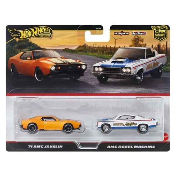 Hot Wheels Premium Car Culture '71 AMC Javelin ve AMC Rebel Machine 2'li Araba Seti HBL96-JBL06
