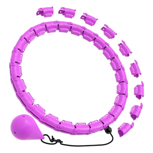 Hula Hoop Egzersiz Çemberi - 360 Derece Dönebilen Ağırlık, Hızlı Yağ Yakma ve Bölgesel Zayıflama, 65-110 Cm Bel İçin Uygun Fitness Çemberi, Yetişkinler İçin Hula Hoop Çemberi Zayıflama Aleti