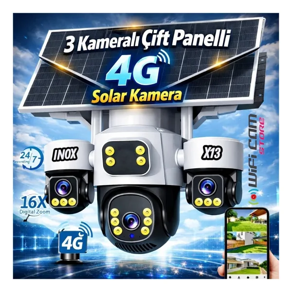 Inox Digital INOX-X13 Speed Dome Full HD Solar Gece Görüşlü Güvenlik Kamerası