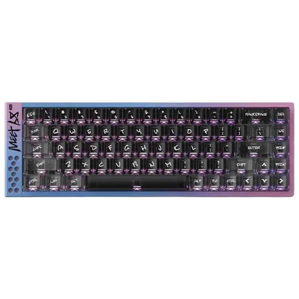 Iqunix Iqunıx MEET68 Ultra Starry Pink %65 Omega Manyetik Switch 8k Hz Hall Effect Hotswap Rgb Ingilizce Mekanik Gaming Klavye - Pembe