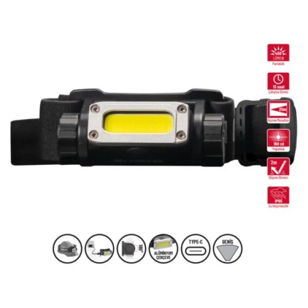 İzeltaş Izeltaş 450 Lm Cob LED Kafa Feneri 14000 005344