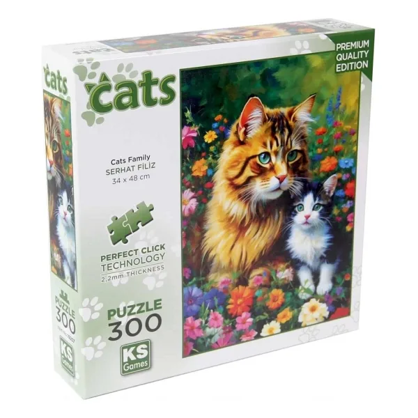 KS Games Cats Family 300 Parça Puzzle 19257