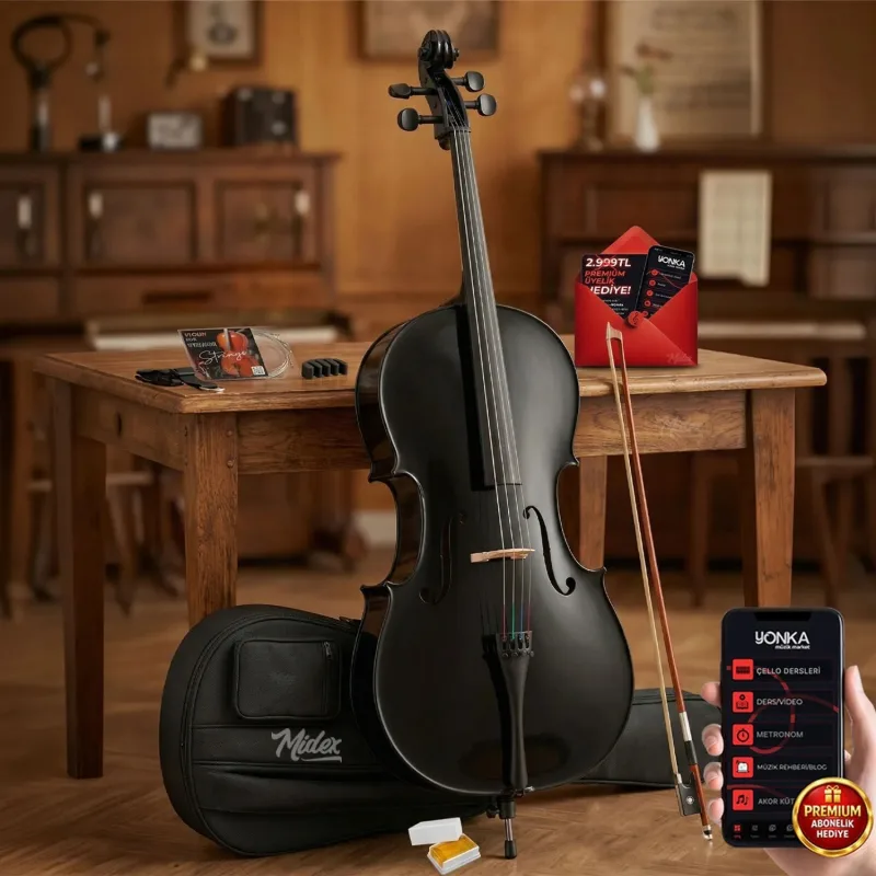 Midex GT-124BK Profesyonel Siyah Çello