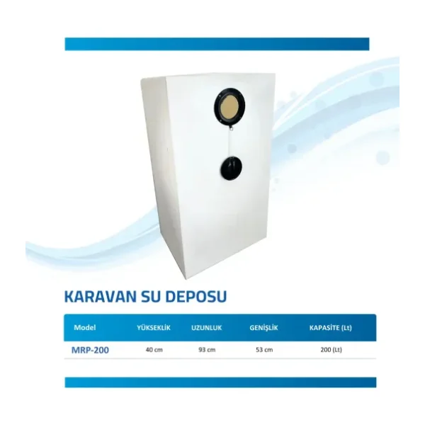 Mircan 200 Lt Kare Su Deposu Contalı Kapak Vana Hediyemiz