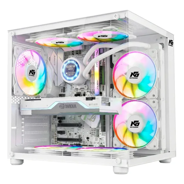 Next Gaming Orion Cube 3X RGB Fanlı Beyaz Micro ATX Oyuncu Kasası