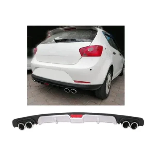 OTO H.İ.T. SEAT İBİZA UYUMLU BODY KİT DİFÜZÖR 4 ÇIKIŞ GRİ YUVARLAK
