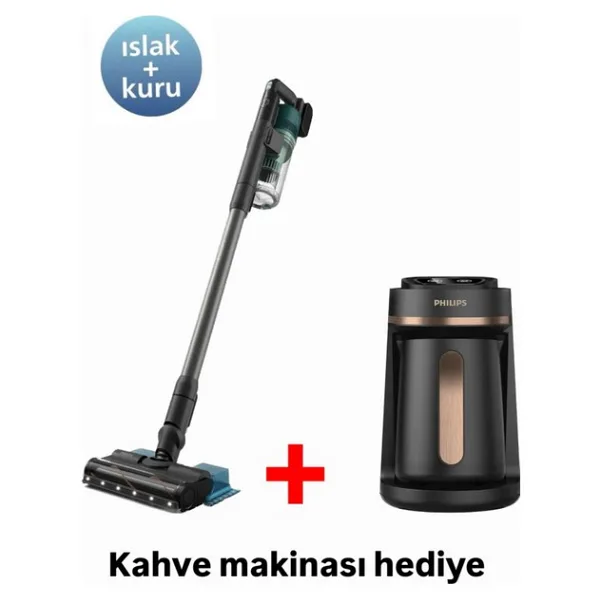 Philips XC6547 Dikey Şarlı Süpürge + Kahve Makinası Hediye - Antrasit