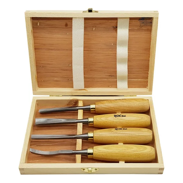 Rox Wood 15399076 4 Parça Ahşap Oyma Seti