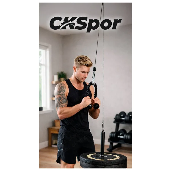 Slipt Ev Tipi Tek Makara Fitness Seti Lat Pulldown Sırt Çekiş Triceps Biceps Egzersiz Çalışma Istasyonu
