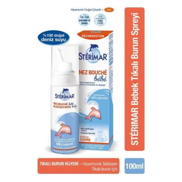 Sterimar Hipertonik Baby Deniz Suyu Burun Spreyi 100 Ml