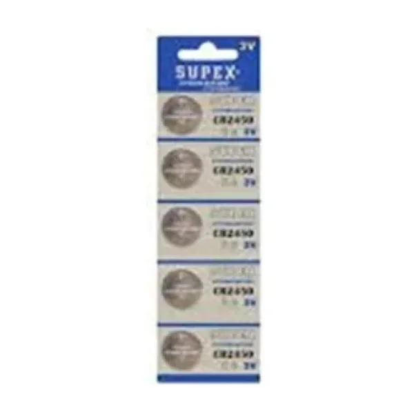 Supex CR2450-C5 3V Lityum Düğme Pil 5'li