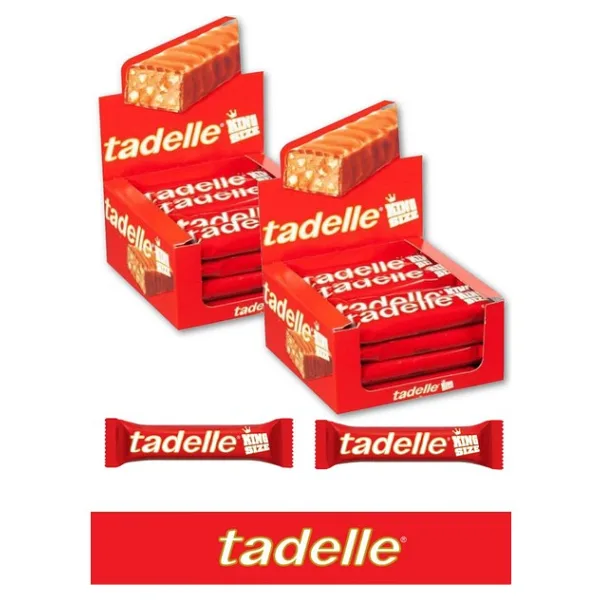 Tadelle King Size Fındık Dolgulu Sütlü Çikolata 52 G x 32 ADET (1664 G) - 52 gr