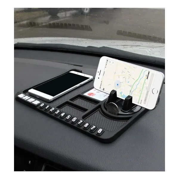 tafce Çok Fonksiyonlu Kaymaz Araba Torpido Matı Araba Araba Park Numaratörü Telefon Tutucu