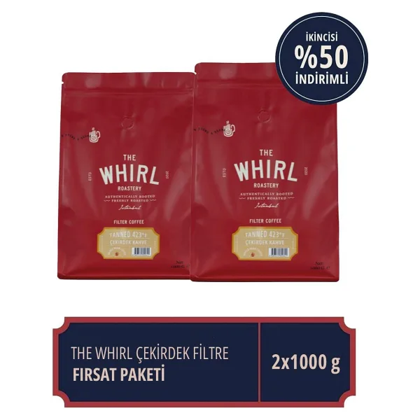 The Whirl Filtre Tanned 423°F Çekirdek Kahve 1 kg x 2 Adet