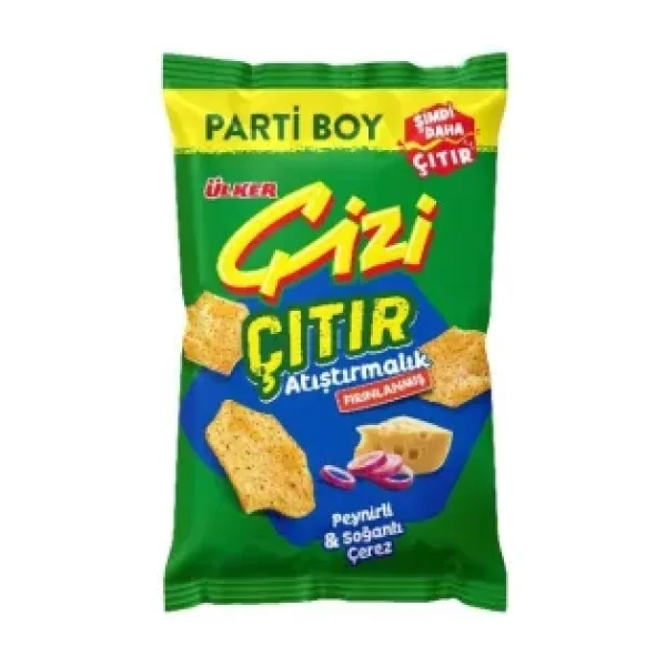 Ülker Çizi Çıtır - Peynir&soğan Aromalı - Parti Boy - 160 Gram - 10 Adet