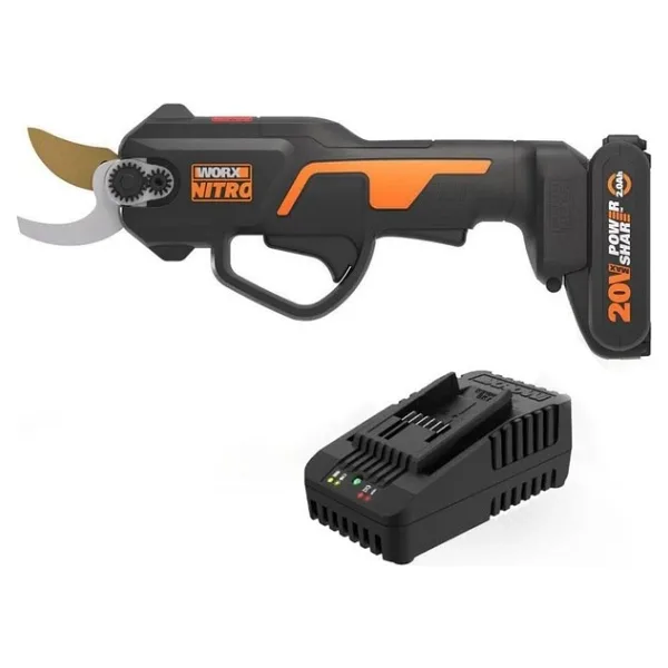 Worx WG330E 20VOLT 2.0A Li-Ion Tek Akülü Profesyonel Kömürsüz Dal Budama Makası - Option-1
