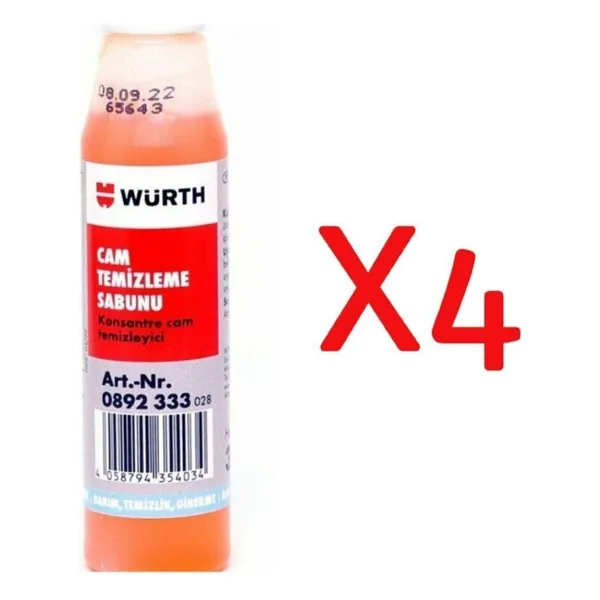 Würth 32 ml 4'lü Konsantre Cam Temizleme Sabunu