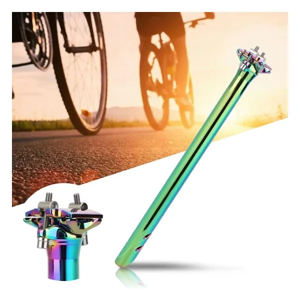 Xbyc 676 Düz 27.2Mm X 350Mm Sele Borusu Bisiklet Koltuk Borusu Alüminyum Rainbow