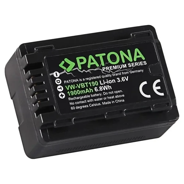 1258 Premium Batarya (Panasonic VW-VBT190 Için)