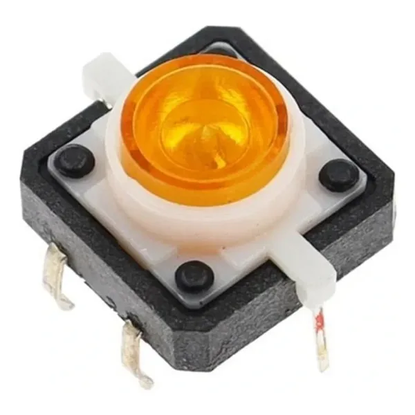 12x12mm Sarı Led Işıklı Tact Switch