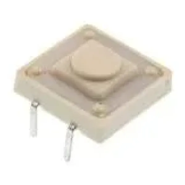12x12x4.3mm 4 Pinli Beyaz Push Buton - Tact Switch