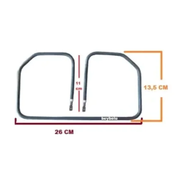 26 x 13,5 cm 900 Watt Tost Makinesi Rezistansı Seri Bağlantı Rezistans
