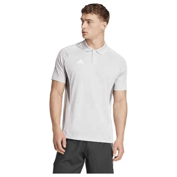 Adidas Tiro 25 Competition JY1810 Gri Kısa Kollu Polo Yaka Erkek Spor Tişört