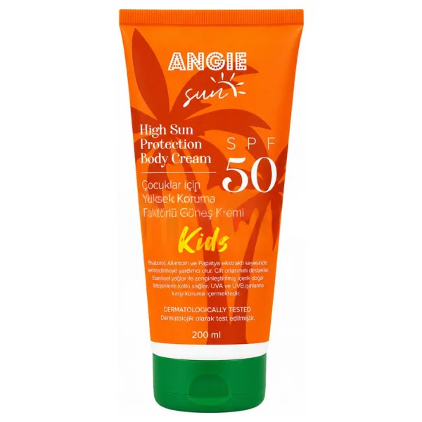 Angie Kids Sun Çocuk ve Bebek Güneş Kremi Unisex SPF50 200 ml