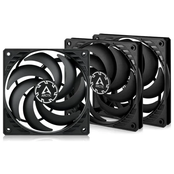 Arctic P12 Slim PWM PST ACFAN00275A Siyah 3'lü 12 cm Kasa Fanı