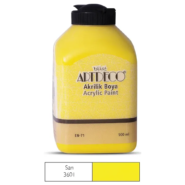 Artdeco 500 ml 3601 Sarı Akrilik Boya