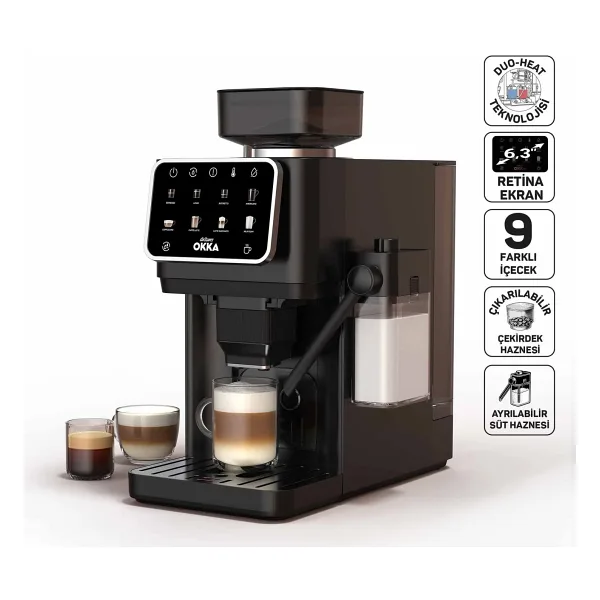 Arzum Okka Barista Pro OK0042 Krom Tam Otomatik Espresso Makinesi