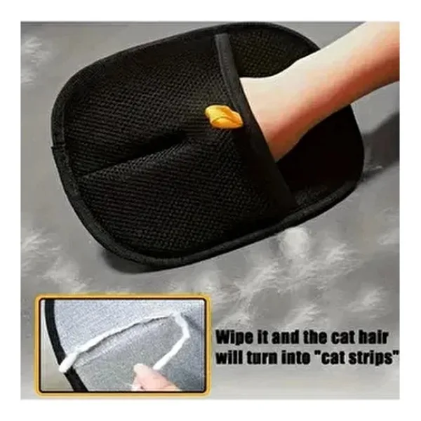 Belirtilmemiş Çift Taraflı Statik Kedi Köpek Tüy Temizleme Eldiveni 24x18 cm Mobilyalar ve Halılar İçin Etkili Kullanım