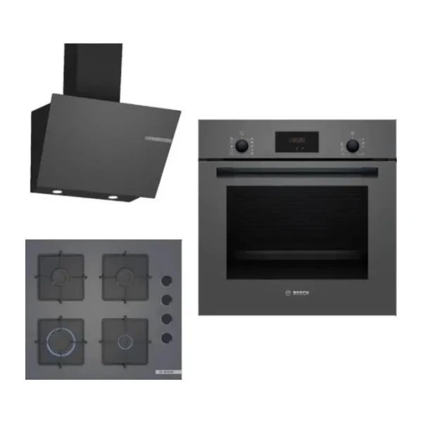 Bosch HBF512BH1T-POP6C9P30O-DWK66PJ70T Ankastre Gri 3 Lü Set 308