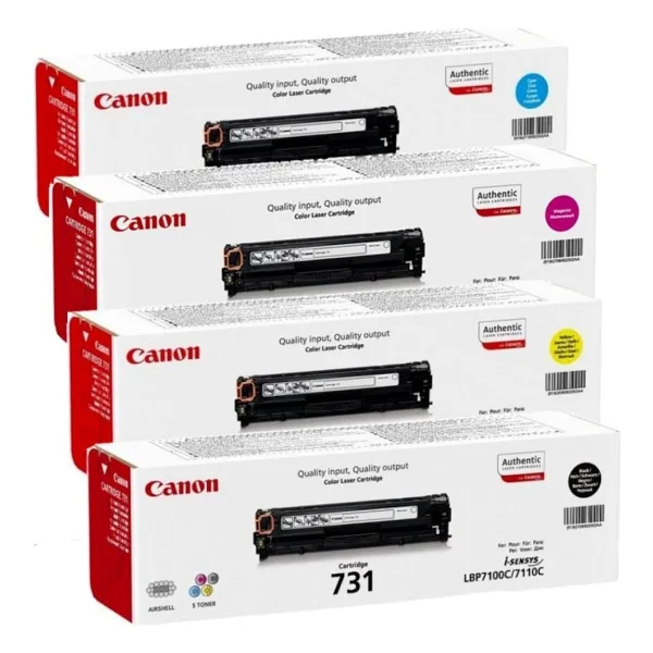 Canon CRG-731 Orjinal Toner 4'LÜ Set (Tüm Renkler Tek Pakette)