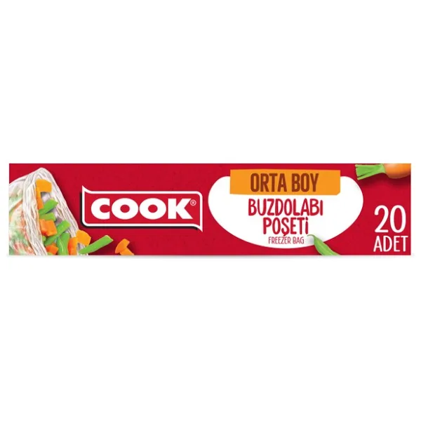 Cook 10'lu Paket Buzdolabı Poşeti - Şeffaf