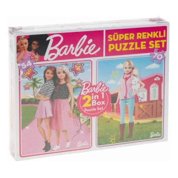 Diytoy Barbie Süper Renkli Puzzle Set 2li