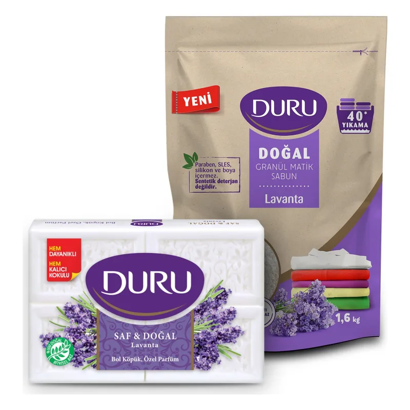 Duru Granül Lavanta 1.6 kg + 600 gr Saf Doğal Lavanta Sabun