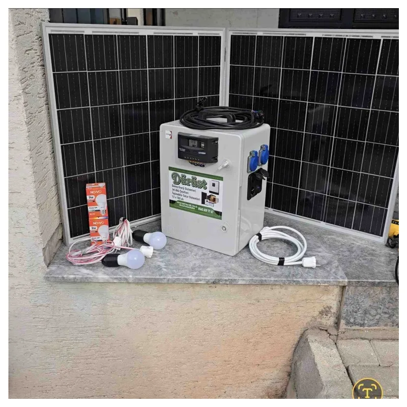 Dürüst 800 watt güneş enerjili taşınabilir solar televizyon ve aydınlatma paketi portatif