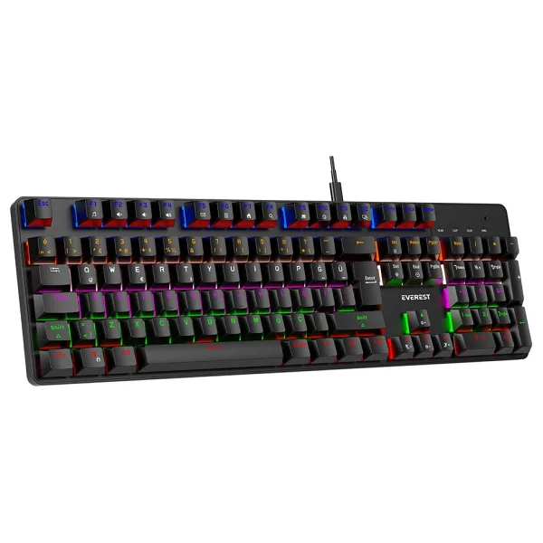 Everest Lumos KB-MK1 Red Switch Kablolu Mekanik Oyuncu Klavyesi