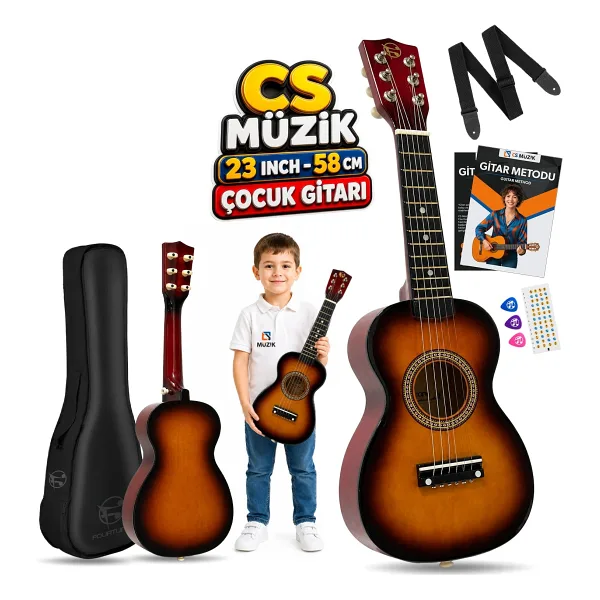 Fourtune Loki T-80SB 6 Telli Sunburst Çocuk Gitarı Gerçek Ağaç