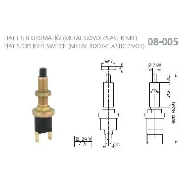 FREN MÜŞÜRÜ FIAT (METAL GÖVDE -PLASTİK MİL)
