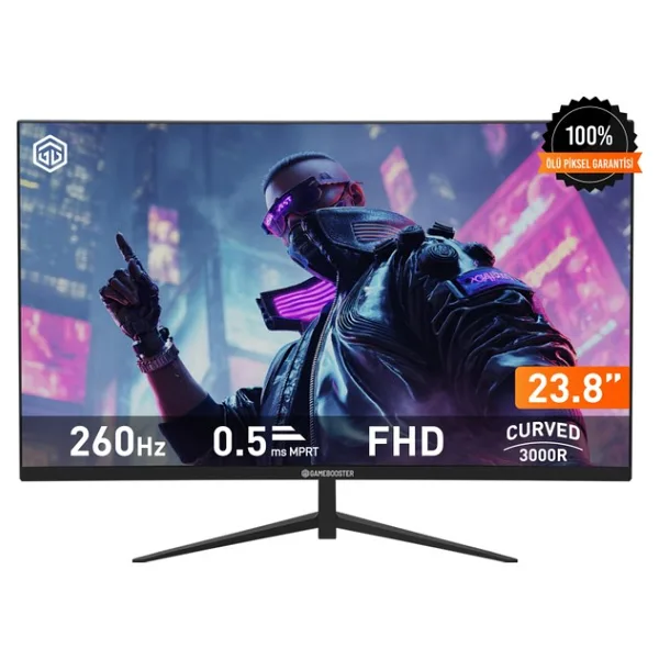 GameBooster Lyris EF26 GB-24M1F260CFMR 23.8" 0.5 ms Full HD Curved 260 Hz Oyuncu Monitörü