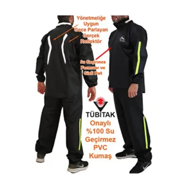 go out Motorcu Yağmurluk Max, (REFLEKTÖRLÜ) %100 Su Geçirmez PVC Kumaş ve Fermuar TÜBİTAK onaylı