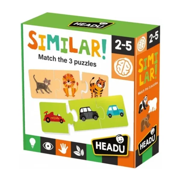 Headu Similar 3 Parçalı Hayvanlar Benzer Bulma Puzzle