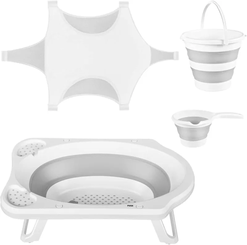 HOBBY LİFE Ahir Katlanır Bebek Yıkama Banyo Seti 4 Parça