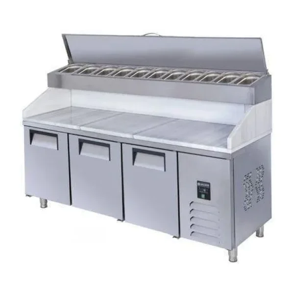 Iceinox PTS-HM 515 CR Mermerli Make Up 3 Kapılı Buzdolabı