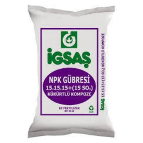 İgsaş 25 Kg 15 15 15 Kükürtlü Taban Gübresi Kompoze Bitki Gübresi Toprak Altı Gübre