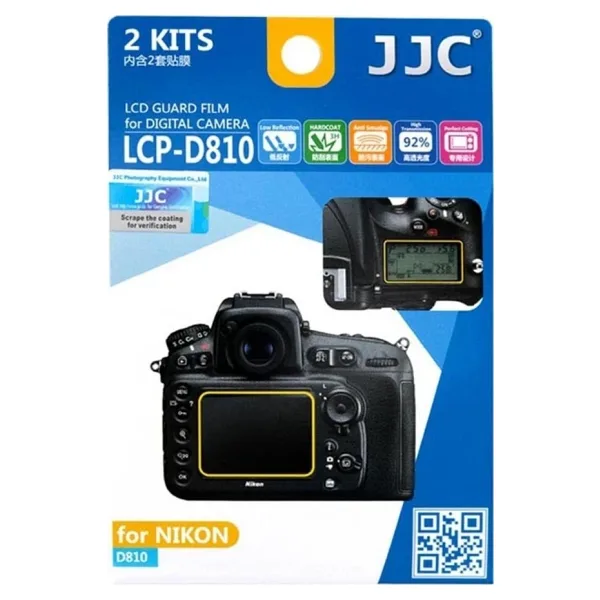 JJC Lcp-d810 Lcd Ekran Koruyucu Film 2'li Paket (nikon D810, D810a)
